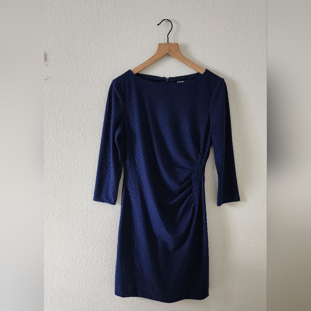 Chaps Classic Women's Navy Blue Office Church Dress Size 8